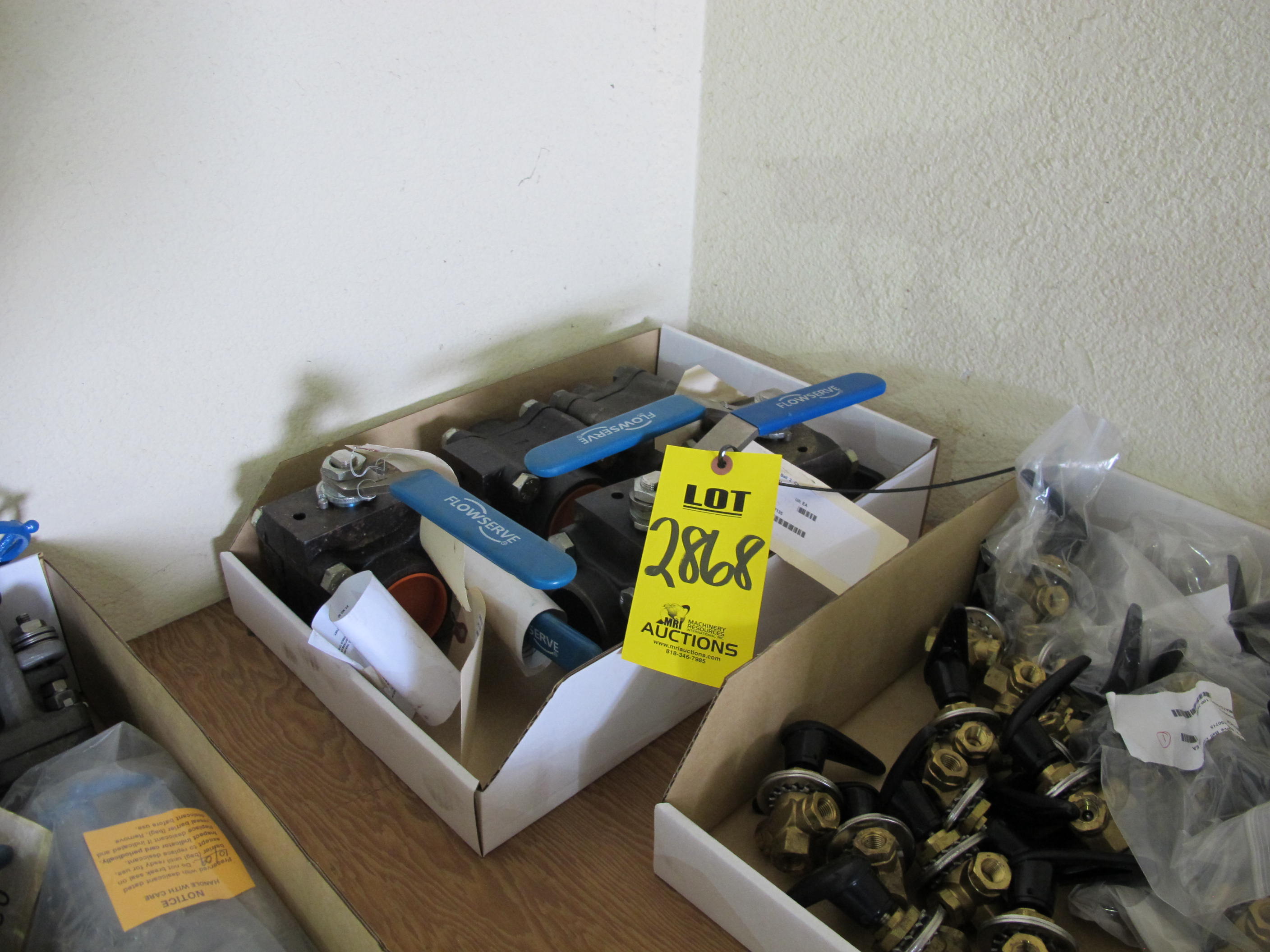 LOT (5) VALVES, BALL TYPE, 2"" SIZE, 2000 LB CWP RATING, FORGED CARBON STEEL MATERIAL, SOCKET WELD CONNECTIONS, 3-PIECE BOLTED BODY STYLE, REGULAR (STANDARD) PORT OTHER, 316 SS BALL . STEM KIND, TFE SEAT . BODY SEAL, TFE STEM SEAL, MANUAL LEVER HANDLE. CV = 110 WEIGHT = 12.7 LBS, PART # 2"-E325-CS-T-T-12 (W-51) LOADING & HANDLING FEE $5-